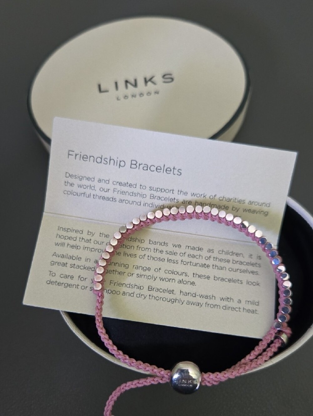 Links of London Pink Ribbon Bracelet with Silver Accents - Picture 7 of 8